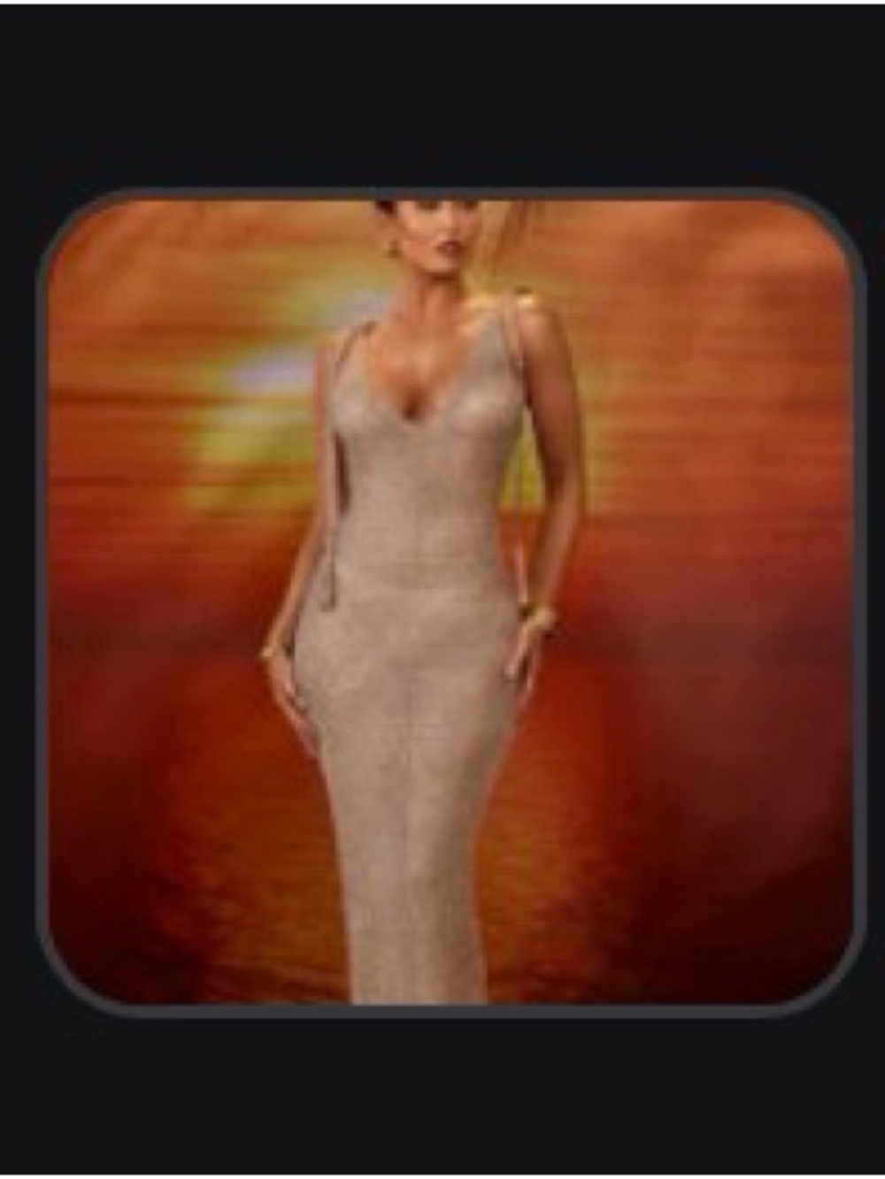 Knit V-Neck Maxi Dress in Taupe - Picture 2 of 4